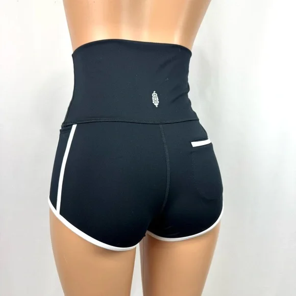 Fp Movement By Free People Fitted Shorts Island Time Shorts Black Sz S Coastal - Picture 8 of 16